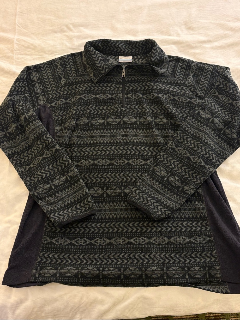 Women’s Columbia Aztec Geometric Glacial Fleece III 1/4 Zip Sweater Size XL